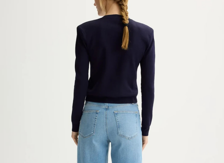 L'AGENCE Toulouse Crewneck Cardigan MSRP $475