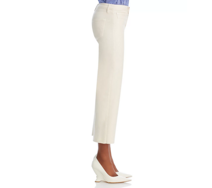 L'AGENCE Wanda Cropped High Rise Wide Leg Jeans MSRP $320