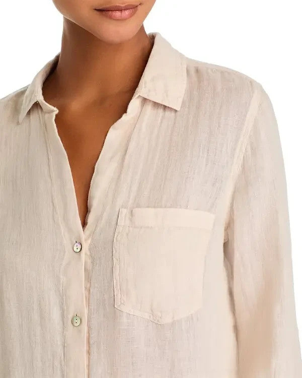 Bella Dahl Linen Button Pocket Shirt MSRP $152