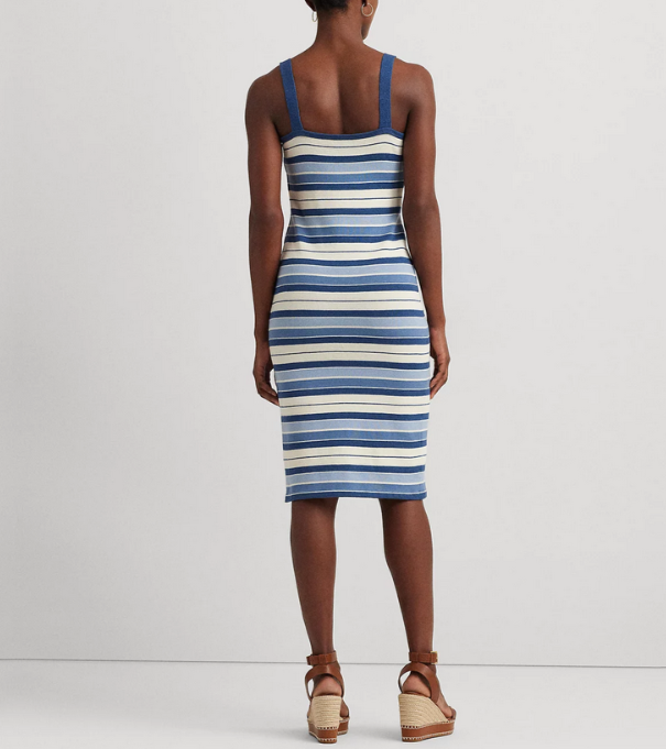 LAUREN Ralph Lauren Striped Tank Dress MSRP $165