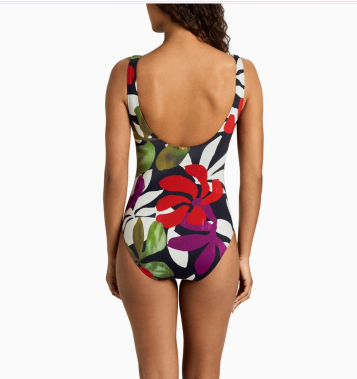 Lauren Ralph Lauren Ring Over-The-Shoulder Underwire One-Piece Swimsuit $155