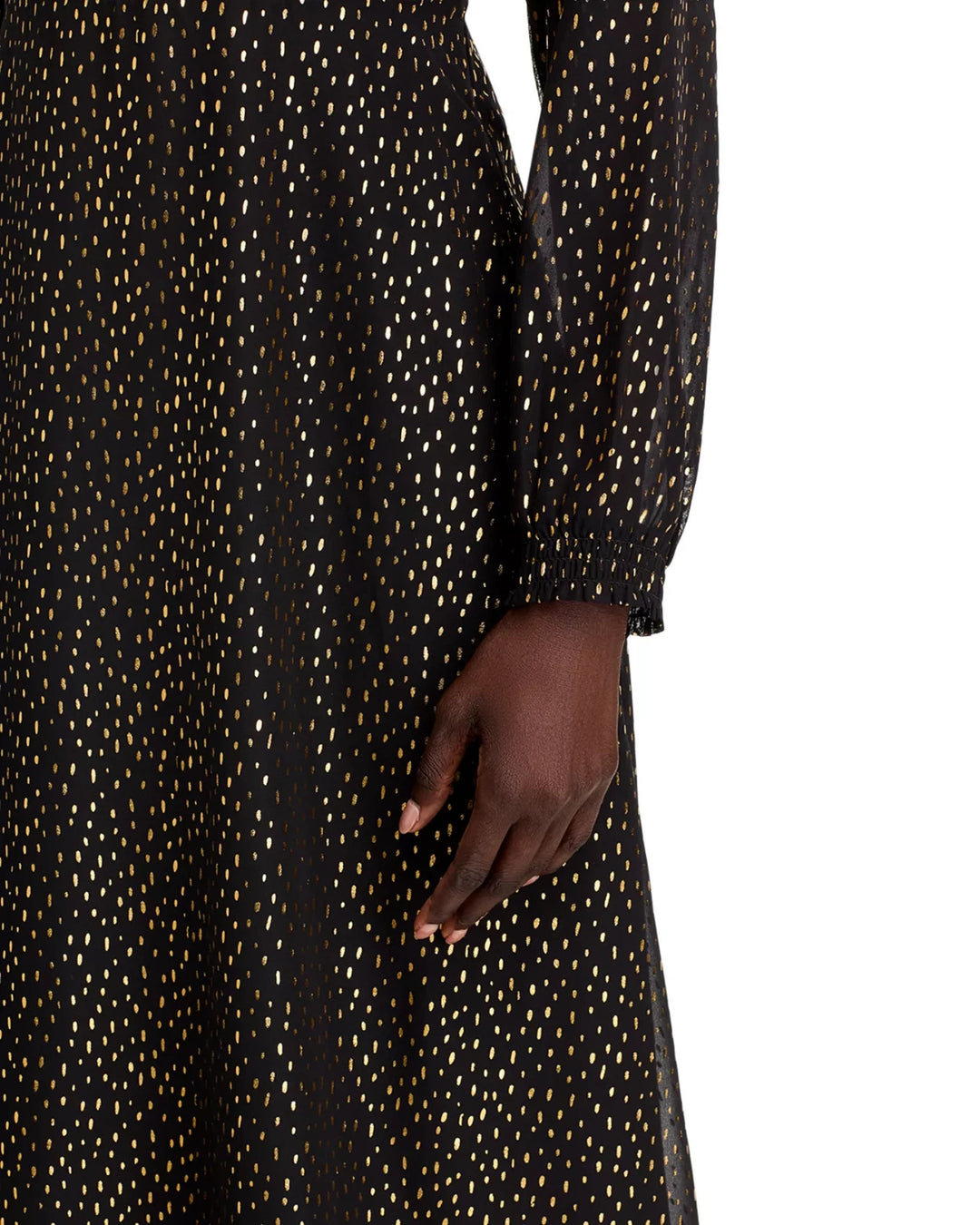 KOKO + MASON V-Neck Metallic Dress MSRP $98