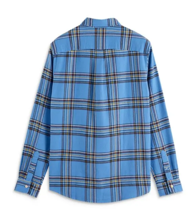 Scotch & Soda Regular Fit Plaid Flannel Shirt MSRP $158