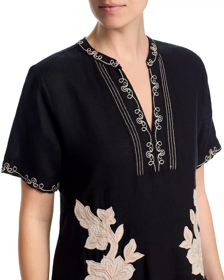 Johnny Was Henley Midi Dress MSRP $270