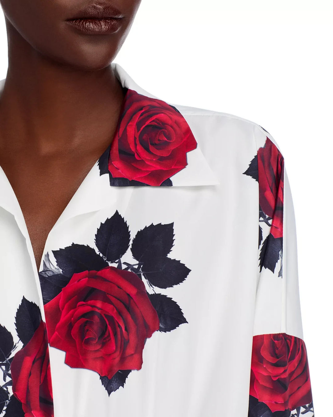 Norma Kamali Super Oversized Boyfriend Shirt Bodysuit MSRP $250