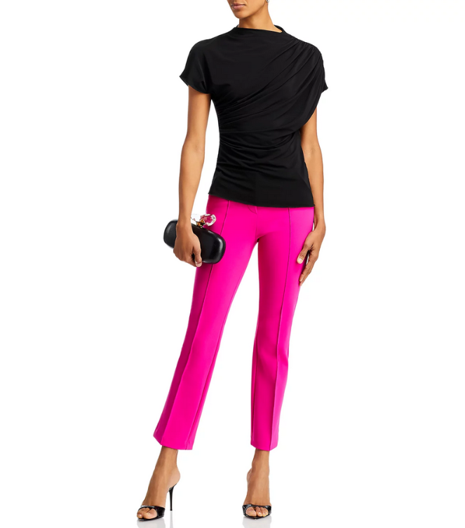 Chiara Boni La Petite Robe Dotta Crepe Top MSRP $350