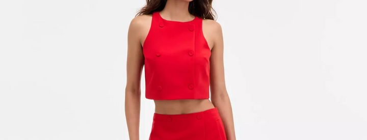 French Connection Azra Twill Top MSRP $98
