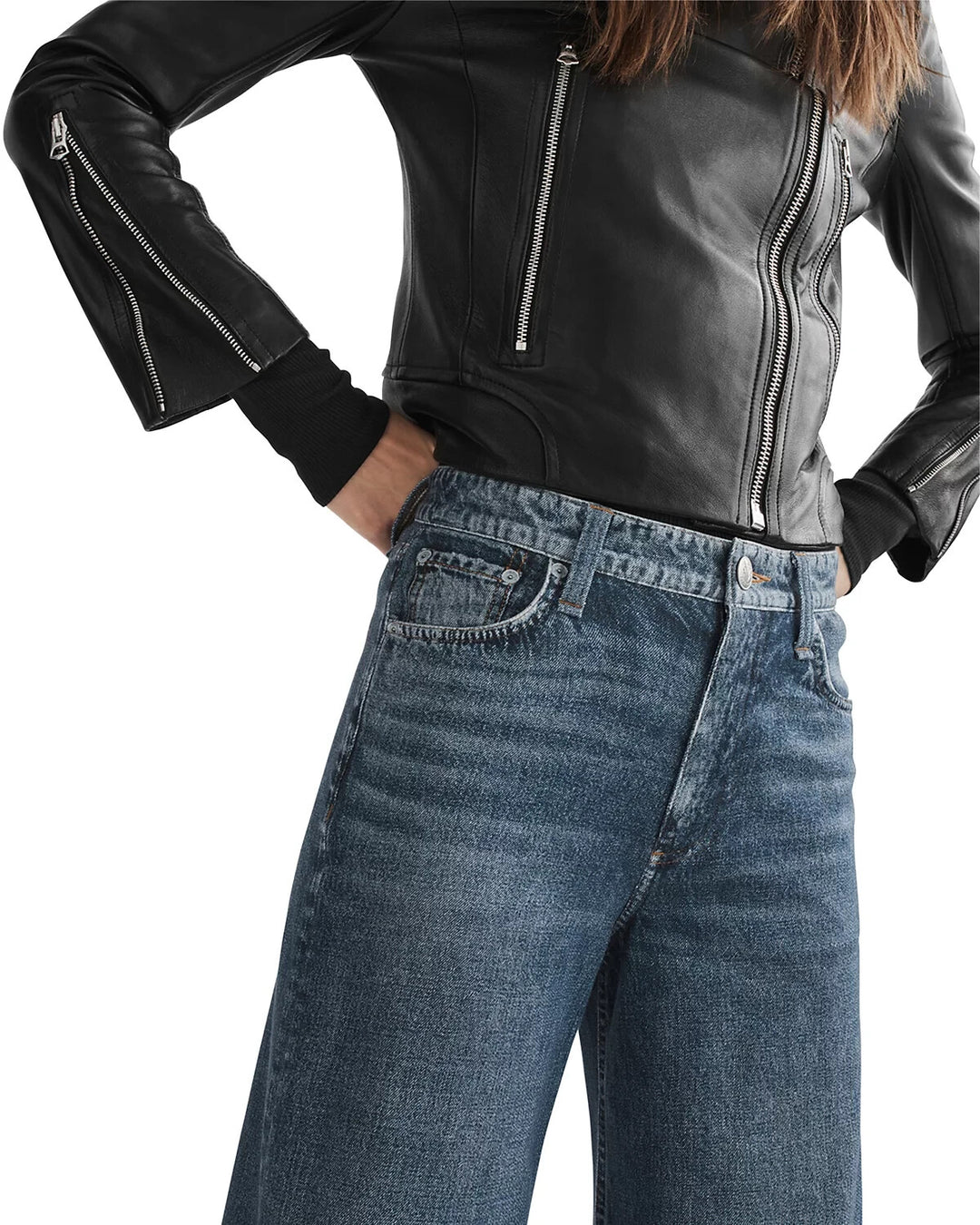 rag & bone Miramar Sofie Wide Leg Sweatpant Jeans MSRP $225