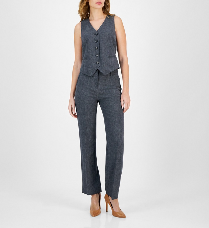 Anne Klein High-Rise Straight-Leg Pants MSRP $99