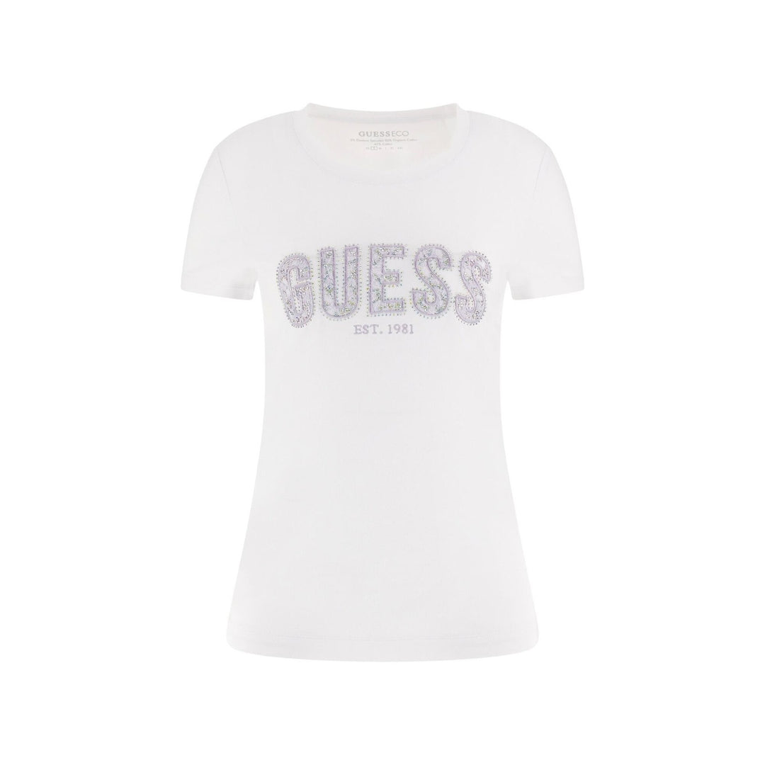 Guess Cotton Blend Round Neck T-Shirt MSRP $44