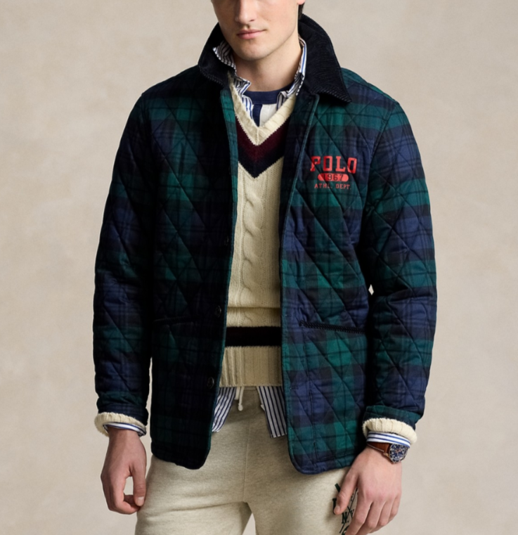 POLO Ralph Lauren Logo Plaid Barn Coat MSRP $498