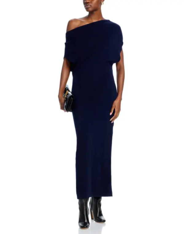 Ramy Brook Chet Wool Asymmetric Dress MSRP $385