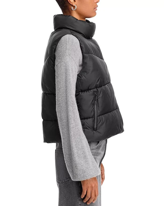 AQUA Athletic Cire Crop Padded Vest MSRP $108