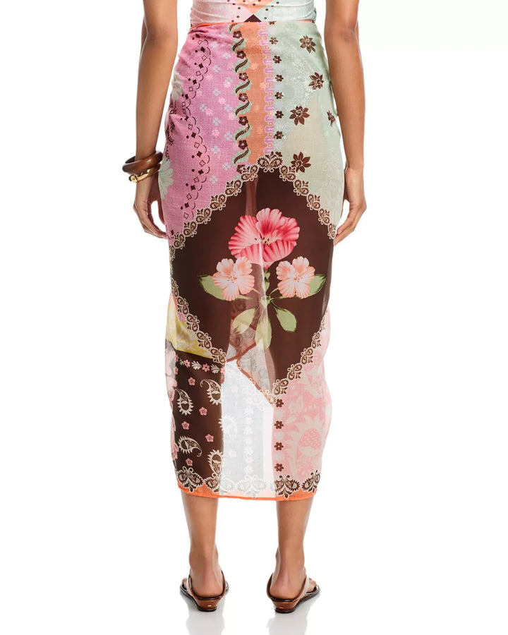 AQUA Designed by Agua Bendita Marine Pareo Cover Up MSRP $148