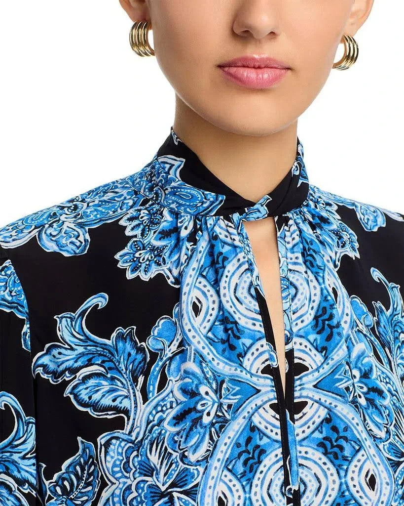 Elie Tahari The Skylar Printed Blouse MSRP $325