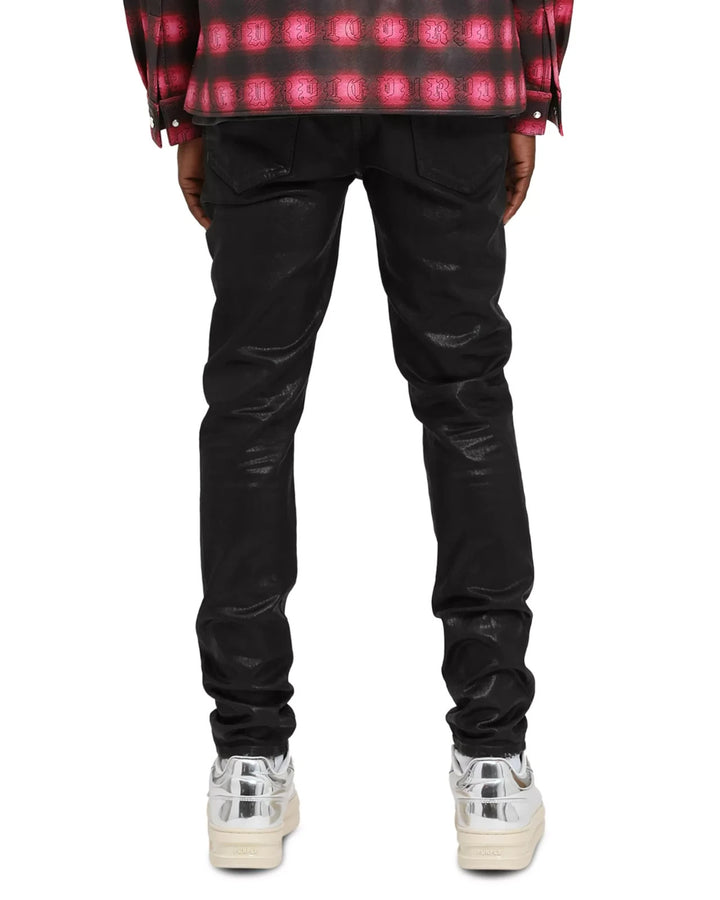 Purple Brand Coated Indigo Skinny Jeans MSRP $295