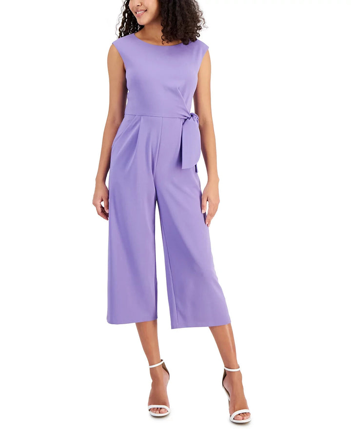 Tahari ASL Tie-Waist Cropped Jumpsuit MSRP $139