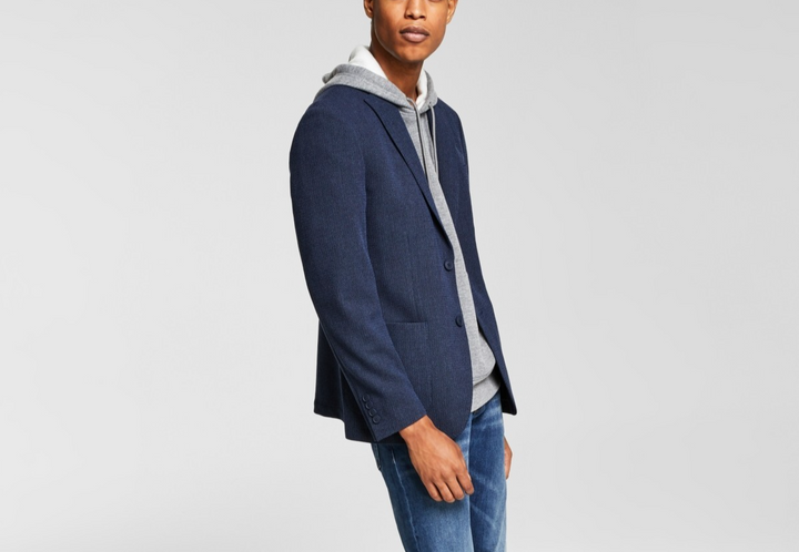 Calvin Klein Men's Slim-Fit Wool Textured Sport Coat MSRP $375