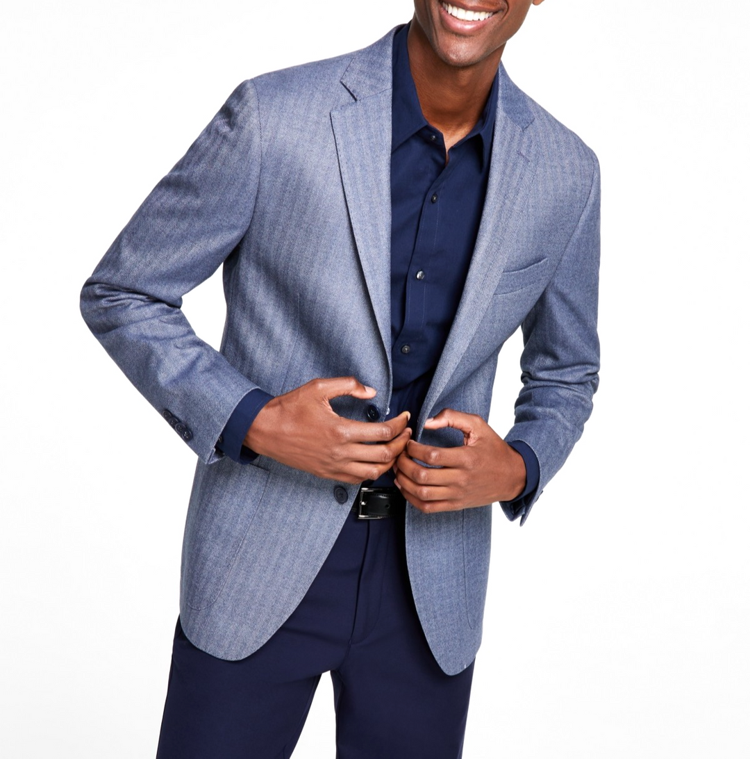 Michael Kors Men's Classic Fit Herringbone Woven Sport Coat MSRP $295