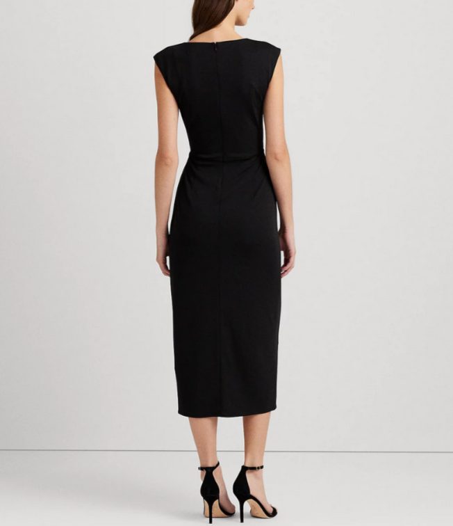 Lauren Ralph Lauren Stretch Jersey Tie-Front Dress
