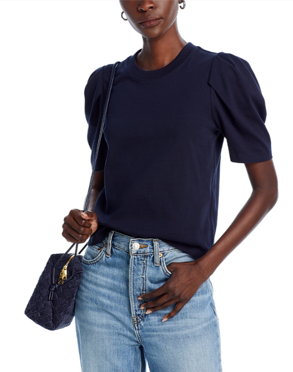 FRAME Cotton Puff Sleeve Top MSRP $168