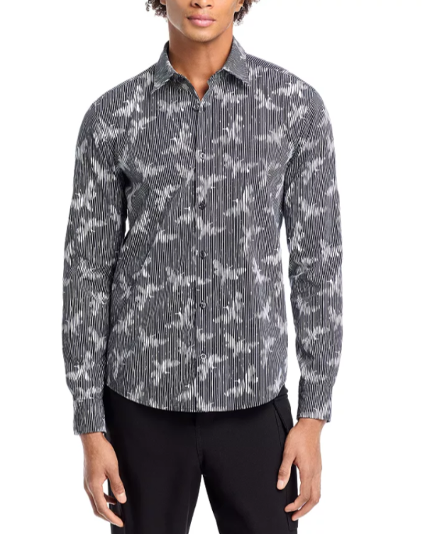 HUGO Ermo Slim Fit Casual Button Down Shirt MSRP $128