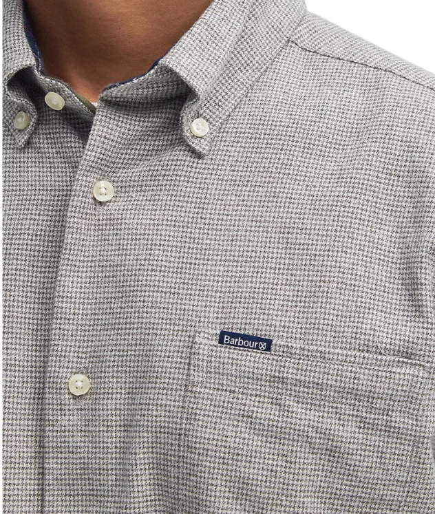Barbour Turner Tailored-Fit Micro-Houndstooth Button-Down Shirt MSRP $100