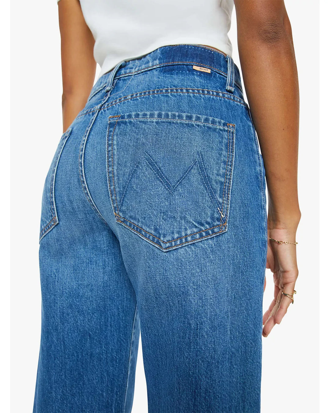 MOTHER The Dodger High Rise Ankle Wide Leg Jeans MSRP $278