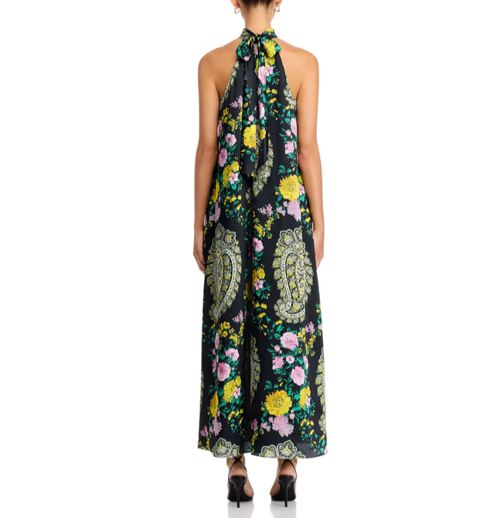 Kobi Halperin Genesis Printed Halter Maxi Dress MSRP $698