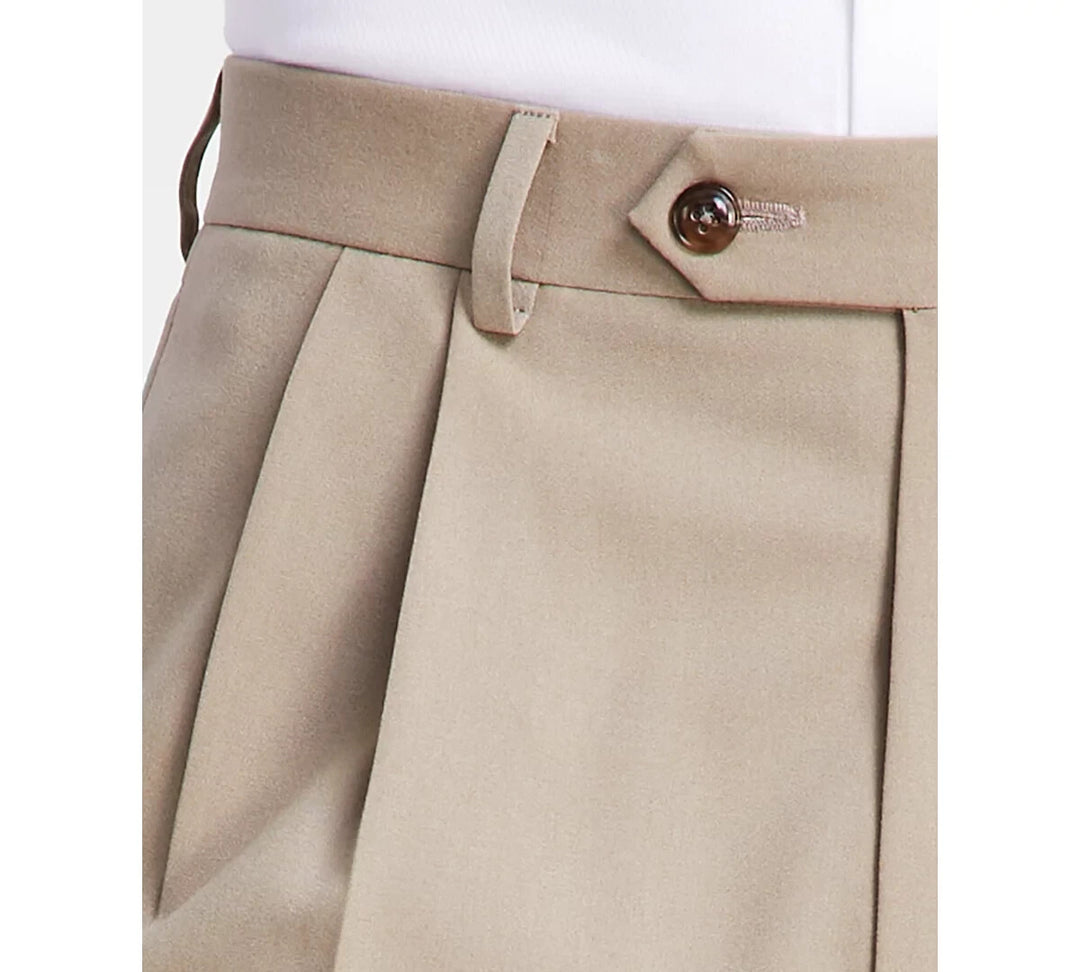 Michael Kors Men's Pleated Solid Classic Fit Pants MSRP $95