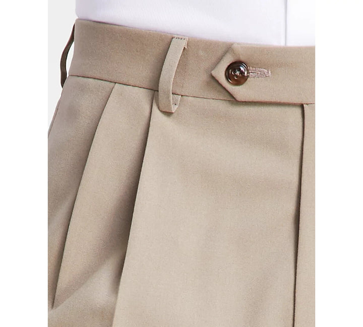 Michael Kors Men's Pleated Solid Classic Fit Pants MSRP $95