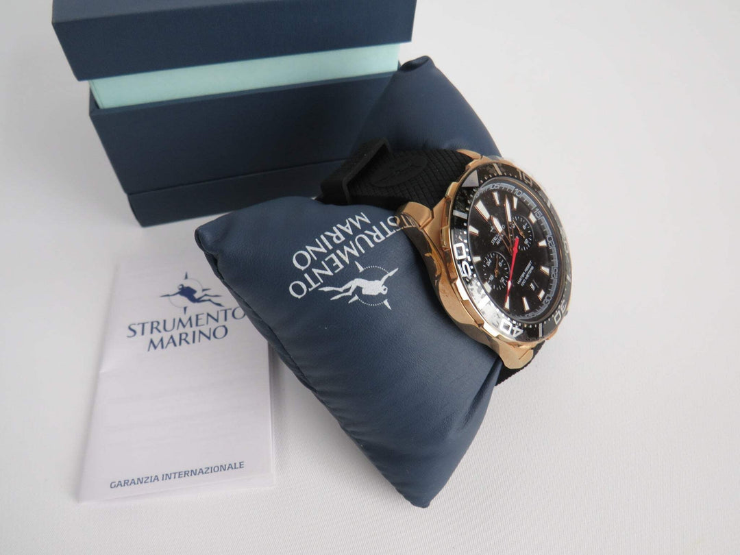 Strumento Marino Men's Skipper  Black Silicone Strap Watch 44mm WH 482