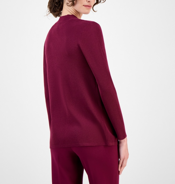 Anne Klein Women's Malibu Fine Rib Open-Front Cardigan MSRP $89
