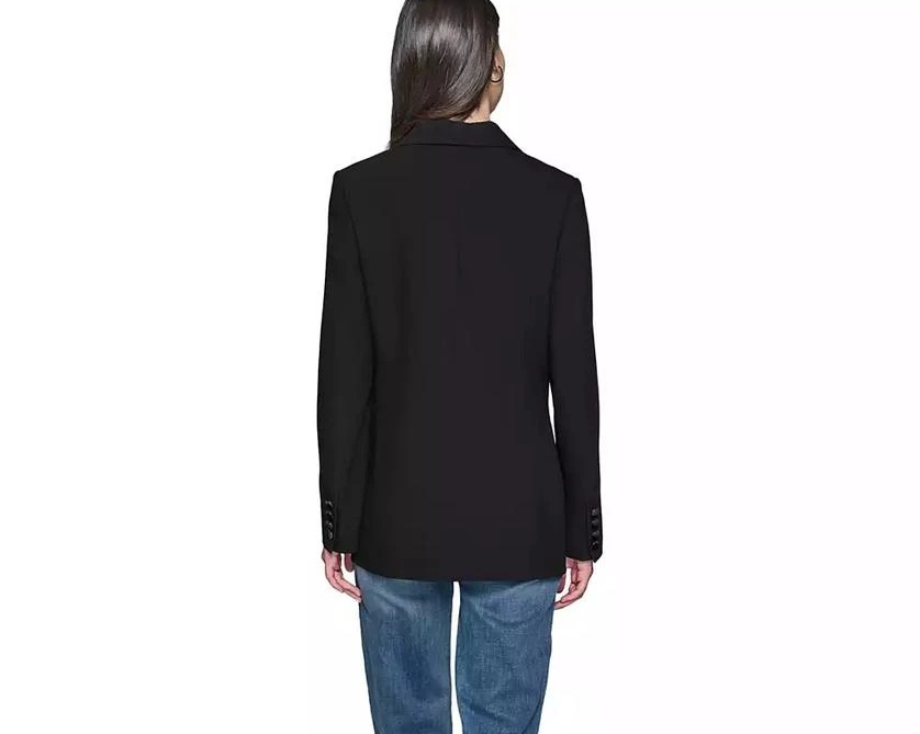 Karl Lagerfeld Paris Women's Embellished Rose Motif Blazer - Black MSRP $219