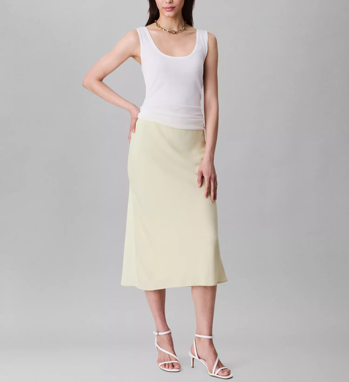 Calvin Klein Women's Logo-Waist Midi Skirt MSRP $89