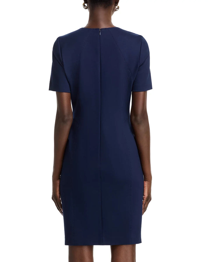 T Tahari Judianne Short Sleeve Fitted Sheath Dress MSRP $98