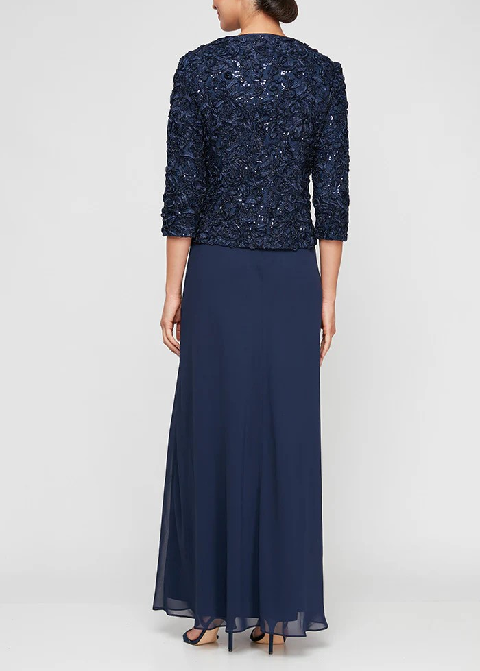 Alex Evenings Petite Soutache-Bodice Gown & Jacket MSRP $249