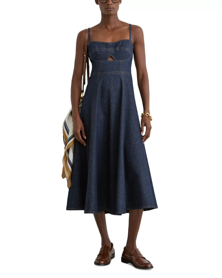 REISS Emma Cotton Cut Out Dress MSRP $440