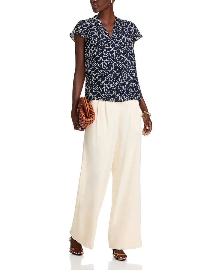 T Tahari Printed Blouse MSRP $68