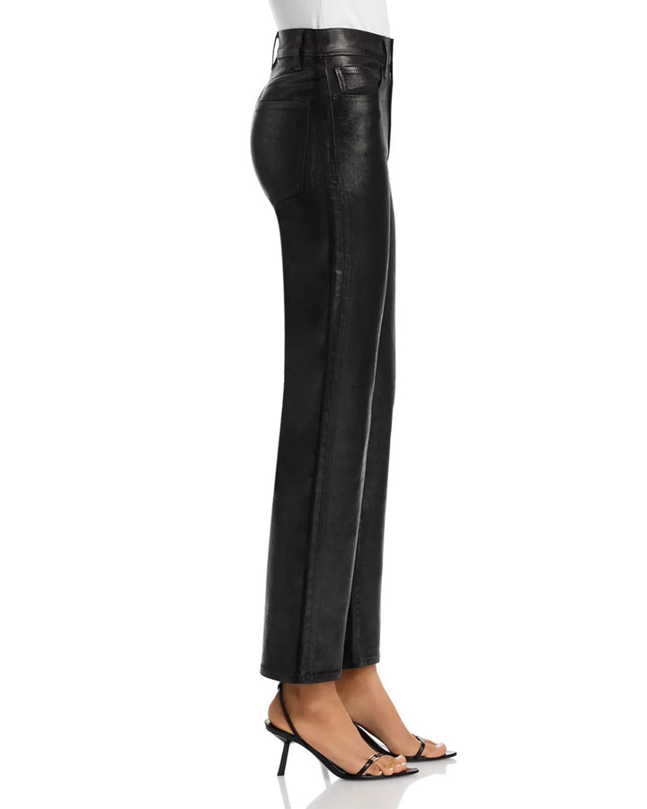 FRAME Le Sleek Coated High Rise Straight Jeans MSRP $298