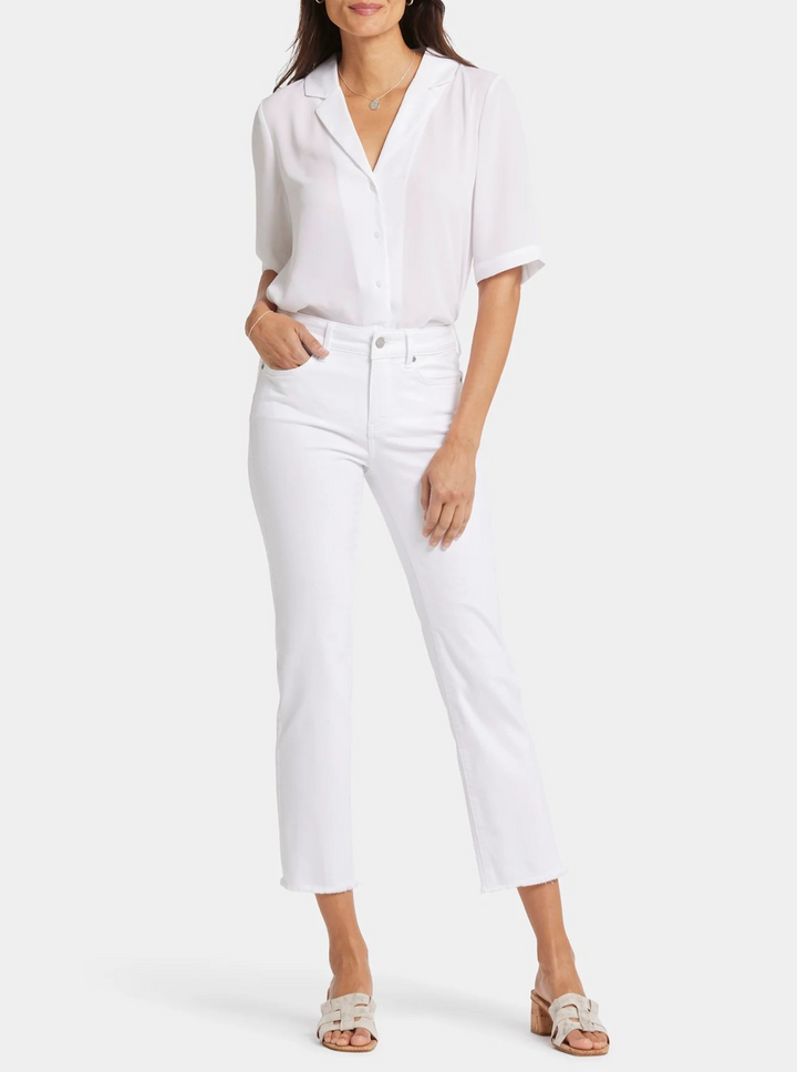 NYDJ Marilyn Optic White Hems Jean MSRP $109