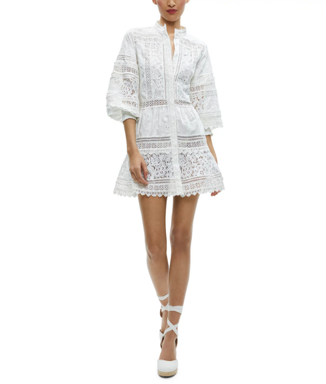 Alice and Olivia Cailin Tiered Tunic Dress MSRP $495