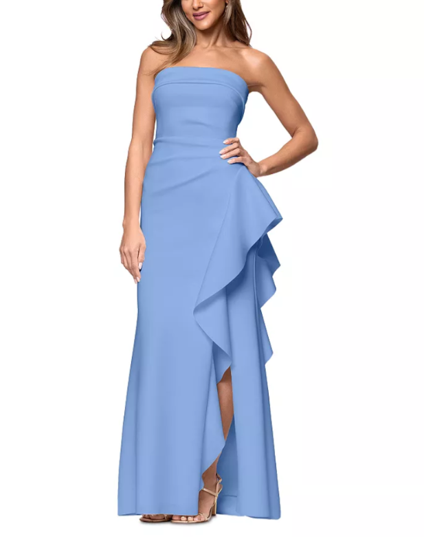 AQUA Scuba Strapless Gown MSRP $268