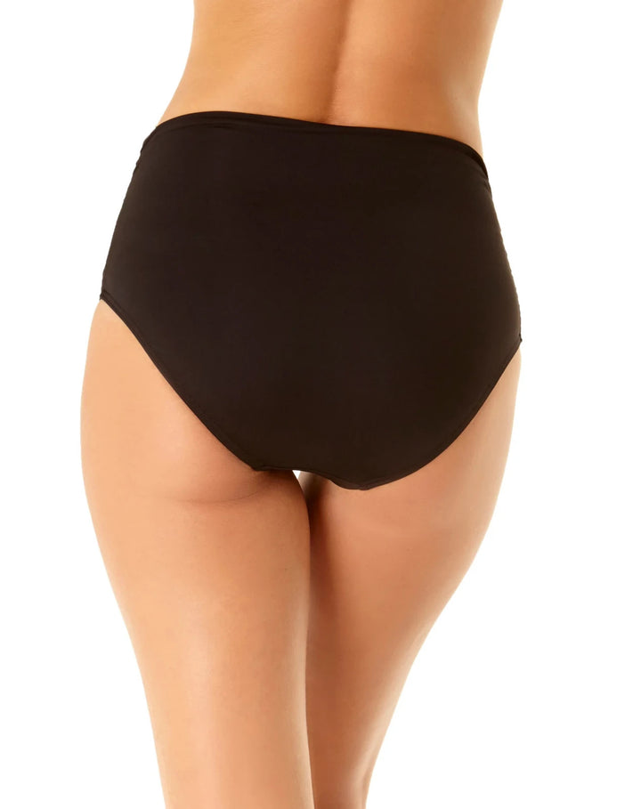 Anne Cole Convertible High Waist Shirred Swim Bottom MSRP $54
