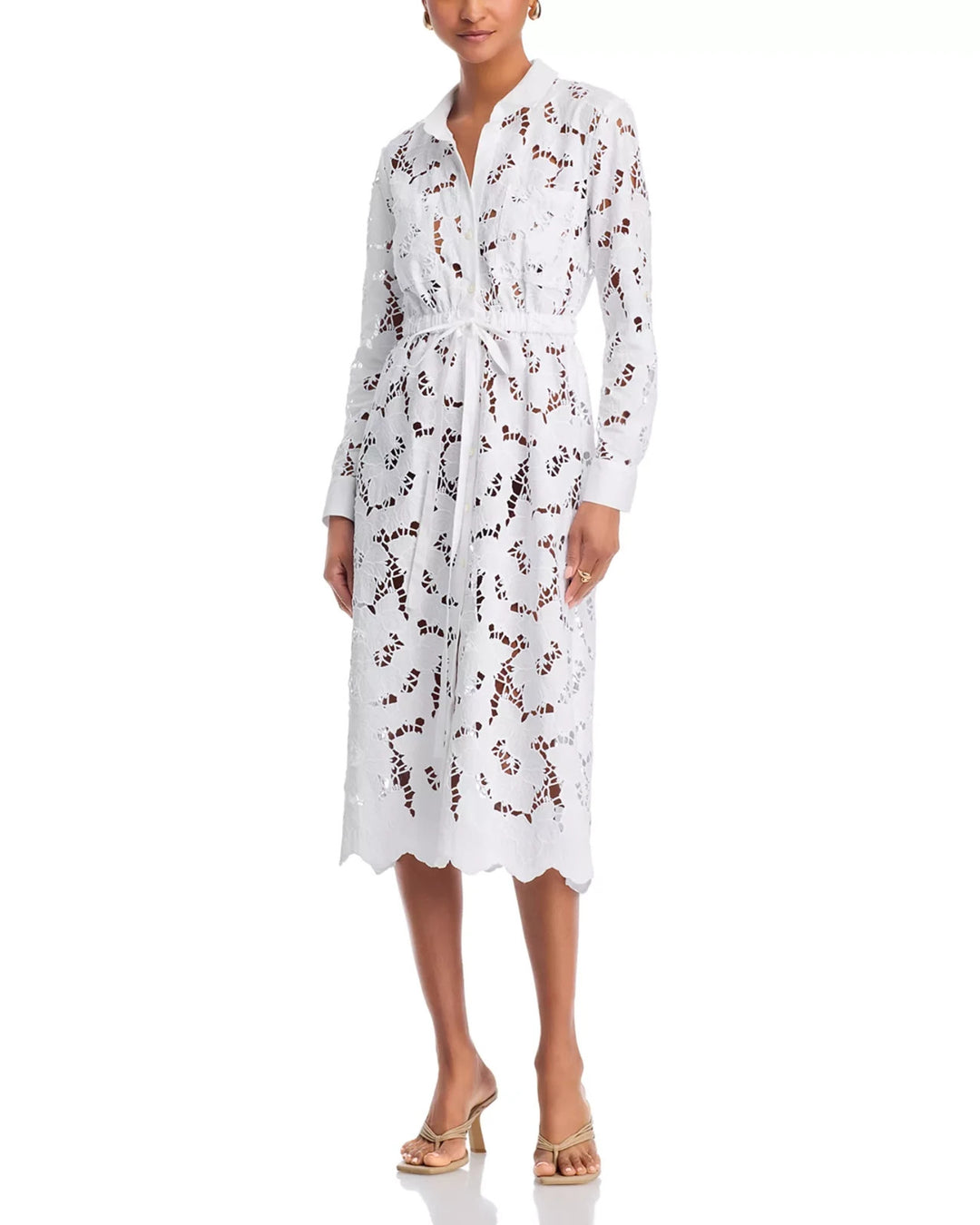 L'AGENCE Emilio Midi Shirt Dress MSRP $575