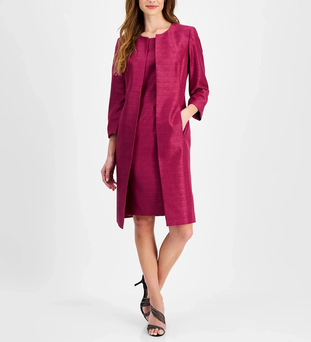 Le Suit Sheath Dress with Topper Jacket Suit MSRP $300