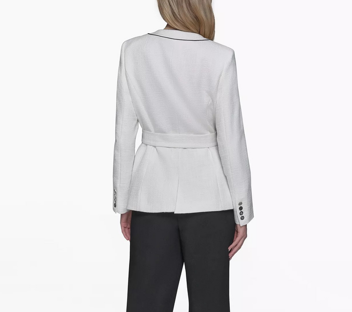 KARL LAGERFELD PARIS Women's Belted Tweed Jacket MSRP $229