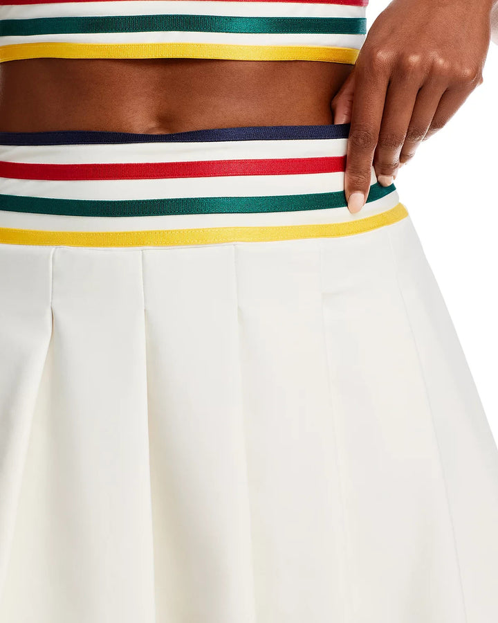 AQUA Athletic x Venus Williams Striped Waistband Pleated Skort MSRP $78