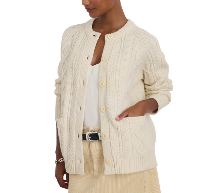 Alex Mill Agnes Cable Knit Cardigan MSRP $235