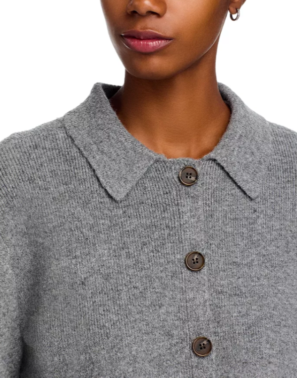 FRENCH CONNECTION Ellie Collared Knit Cardigan MSRP $138